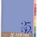 Rileys Academic Planner 2025-2026, Daily, Weekly & Monthly Planner, July 2025 - June 2026, Student Notes Pages, Twin-Wire Binding, Weekly Agenda for School & Work (8 x 6-Inches, Blue, Classic)