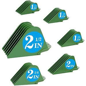Clipper Guards Compatible with Wahl 10 12 14 16 18 20 Hair Clipper Guards 6pcs Extra Long Clipper Guard Attachments 2.5 Inch Clipper Guides Multiple Sizes Universal 2.5", 2.25", 2", 1.75", 1.5", 1.25"