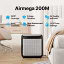 COWAY Air Purifiers for Home Up to 1,748 ft², HEPA Filter for Smoke, Allergies, Pet Dander, Odor, Air Quality Monitor, Auto & Eco Mode, Timer, Filter Indicator, Airmega 200M Black