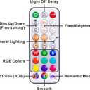 6 x Recessed Lighting 5/6 Inch, 6Pack Color Changing LED Can Lights for Ceiling, 13W 1050LM Retrofit Recessed Lights with Baffle Trim, RGBCW Downlight Dimmable by Remote Control, Memory, Delayed Light Off
