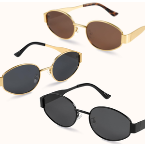 livho 2025 Trendy Oval Sunglasses - Stylish Polarized Shades for Everyday - Retro Metal Frames