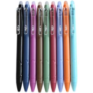 Vintage 9 Colors Erasable Gel Ink Pens 0.5mm Point Assorted Erasable Gel Pen Retractable for Writing Drawing Coloring Art Pack of 9PCS