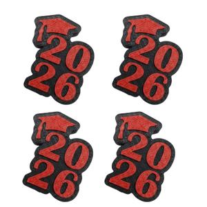 2026 Graduation Straw Topper for Stanley Cup - 4pk Premium Rigid Plastic Straw Cover, Class of 2026 Senior Gifts for 30 & 40 oz Tumbler, Durable Graduation Party Decorations & Favors (Black Red)