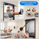 EPHESPORT 2026 Multifunctional Pull Up Bar for Doorway US Patented Design, Foldable, No Drilling or Slipping, Multi-Grip Bar with Resistance Band Hooks, Commercial Alloy Steel, Large PVC Pads, 440 lbs Capacity