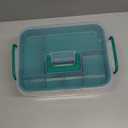 Vababa Clear First Aid Box, Plastic Storage Container with Locking Lid & Handle