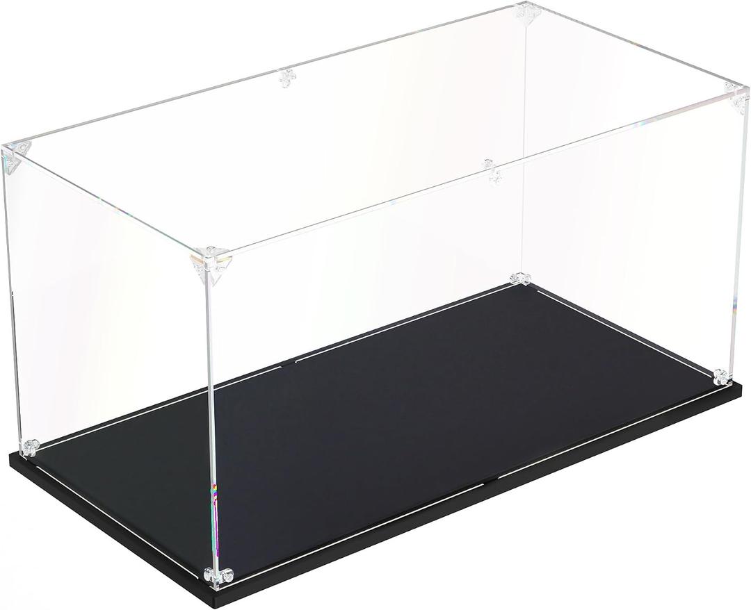 Clear Acrylic Display Case ,Self-Assemble Showcase for Collectibles, Action Figures, Dolls- Alternative Glass Box for Commemorative Gifts(16x8x8 inches, 40x20x20 cm)