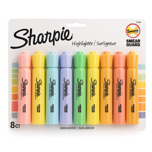 Sharpie pastel highlighter smear guard 8 count