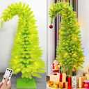 5.8FT Prelit Christmas Tree - Artificial Christmas Tree with Timer Remote for Indoor Holiday Decor - Xmas Tree for Home, Office, Living Room, Kitchen (A-Light Green) (A-Light Green, 5.8 FT)