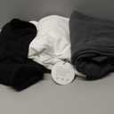 3 Pack Men's V Neck Thermal Ribbed Shirts Cotton Long Sleeve Casual Underwear Slim Fit Stretchy Base Layer Tops (Large, Black, White, Charcoal Gray)