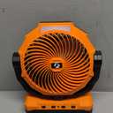 3-in-1 Camping Fan - Detachable Rechargeable Battery Operated Fan with Light & Hook for Tent, Outdoor - USB Table Fan with 4 Speeds for Picnic, BBQ, Fishing, Travel, Hurricane (Orange)