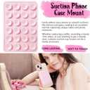 Anteel 2 Pack Silicone Suction Phone Case Adhesive Mount, Strong Grip Holder for Selfies and Videos, Hands-Free Sticky Phone Grip for iPhone and Android, 2.17" x 3.15" (Black&White)