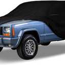 Waterproof Car Cover Compatible with 1983-2001 Jeep Cherokee XJ Accessories, 210T All Weather Car Covers with Inner Cotton for Dust Snow Rain Hail Protection