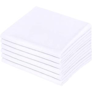 Premium White Pillowcases 6 Pack, Standard Queen Size, Soft Brushed 1800 Thread Count Microfiber, Allergies Free, Wrinkle Resistant, Tailoring Iron, 0.5 Dozen Bulk Pillowcases Set