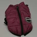 Dog Winter Coat,Warm Dog Jacket Paded Fleece Pet Vest with Built in Harness,Windproof Reflective Cozy Adjustable Snow Pet Coat Clothes with Zipper for Small - Medium Dogs (Purple)