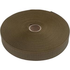 GM CLIMBING 1 inch Nylon Tubular Webbing Tape CE UIAA Certified 4000lb Heavy Duty for Climbing Rescue Rope Works Survival Outdoor General Purposes 50 ft  Coyote Brown