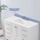 48 in. W x 4 in. H Engineered Stone Backsplash for Bathroom Vanity Sink Top in Ariston White