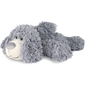 WEIGEDU Smiling Gray Puppy Dog Stuffed Animal Plush Toys Soft Shaggy Plush with Floppy Ears & White Belly, Cuddly Toy for Kids Boys Girls Birthday Nursery Bedtime Easter Gifts, 17.7 inches