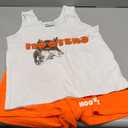 Ripple Junction Hooters Girl Classic Waitress Role Play Costume Uniform Outfit w/Tank Top Shorts Adult Women's Large Orange White, L