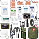 EVERLIT 250 Pieces Survival First Aid Kit IFAK EMT Molle Pouch Survival Kit Outdoor Gear Emergency Kits Trauma Bag for Camping Boat Hunting Hiking Home Car Earthquake and Adventures