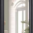 CULER Black Wood Wall Mirror for Bathroom,Rectangle Rustic 24 x 36 inch Hanging VanityMirrors with Wooden Frame for Living Room,Bedroom,Entryway