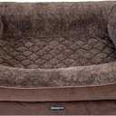 Beautyrest Ultra Plush Cuddler Dog Bed (Large, Brown)