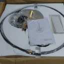 17.72'' Black Gold 8-Light Globe Sputnik Chandelier Modern Industrial Adjustable Hanging Ceiling Firework Pendant Light Fixture for Entryway Stairway Kitchen Dining Living Room Hallway