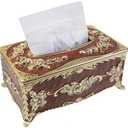 Geesatis Tissue Box Cover, Rectangle Tissue Box Holder, Rectangular Napkin Facial Tissues Holder for Bathroom Toilet Bedroom Living Room Table Desk Office Dresser, 1 Pcs Red 9.5''x5.7''x4.9''