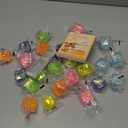 Valentines Day Cards for Kids School, 24 Pcs Ice Cube Shaped Squeeze Balls with Cards, Stress Relief Fidget Toys in 6 Glitter Colors, Ideal for Classroom Exchange Prizes, Valentines Party Favors