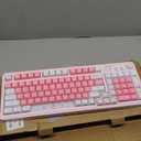 AULA 99 Key Keyboard, Wireless Gaming Keyboard Bluetooth Computer Keyboards Creamy Cute with Number Pad RGB Backlit Tri-Mode BT/2.4GHz/USB-C - Pink