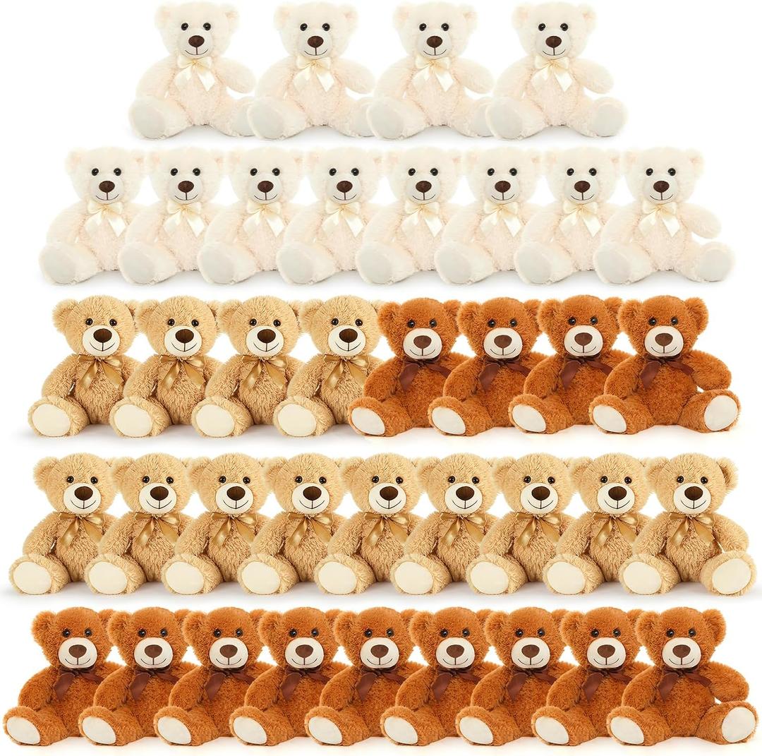 MorisMos Teddy Bears Bulk, 38Pcs 14" Stuffed Bear Plush for Baby Shower