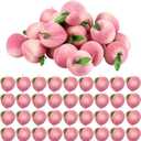 AceOrbit 36 Pcs Artificial Peach Decorations Foam Peach Lifelike Fake Fruit Faux Small Simulation for Home Birthday Party Cabinet Table Festival Kitchen Harvest Photography Prop (3.27 Inch)