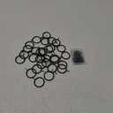 Hotop 30 Pcs Metal Drapery Curtain Rings 0.98/1.26/1.65 inch Interior Diameter and 30 Pcs Hanging Curtain Drapery Pin Hooks for Window Door Shower(32 mm,Black)