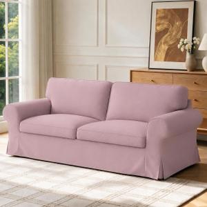 Ektorp Loveseat Sofa Cover Replacment Slipcover Designed for IKEA Ektorp Two Seater Sofa Slipcover,Couch Cover Not Include The Sofa Body, Pink