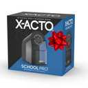 X-ACTO Pencil Sharpener, School Pro Electric Pencil Sharpener, With Six Size Dial, XL Shavings Bin, Black, 1 Count - Heavy Duty, Teacher and School Supplies