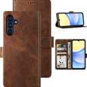 Feitenn for Galaxy A15 5G Wallet Case, Premium PU Leather Flip Case with Kickstand Card Slots Holder for Samsung Galaxy A15 5G 2023 (A15,Brown)