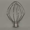K45WW Dishwasher Safe Whisk Attachment Fits 4.5 Quart and 5 QT KitchenAid Tilt-Head Stand Mixer Stainless Steel 6 Wires Whip for Egg Heavy Cream Beater, Cakes Mayonnaise