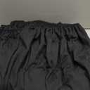 Fitted Black Round Tablecloth with Elastic 48 Inch Outdoor Table Cover Spandex Stretchy Solid Color Fabric Coffee Table Cloth for Party Wrinkle Free Non Slip