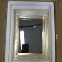 Jetec 3 Pieces Mirror Glass Vanity Tray Gold Ornate Makeup Tray Metal Vintage Octagonal Perfume Dresser Trays for Dresser Bedroom Bathroom Hotel, 3 Sizes