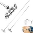 2 Pack Positioning Calipers for Circular Saw, 23.6" & 31.5" Adjustable Cutting Guides, Four-Axis Precision Measuring Tool for Woodworking, Accurate Parallel Positioning Rail for Straight Cuts（SAE）