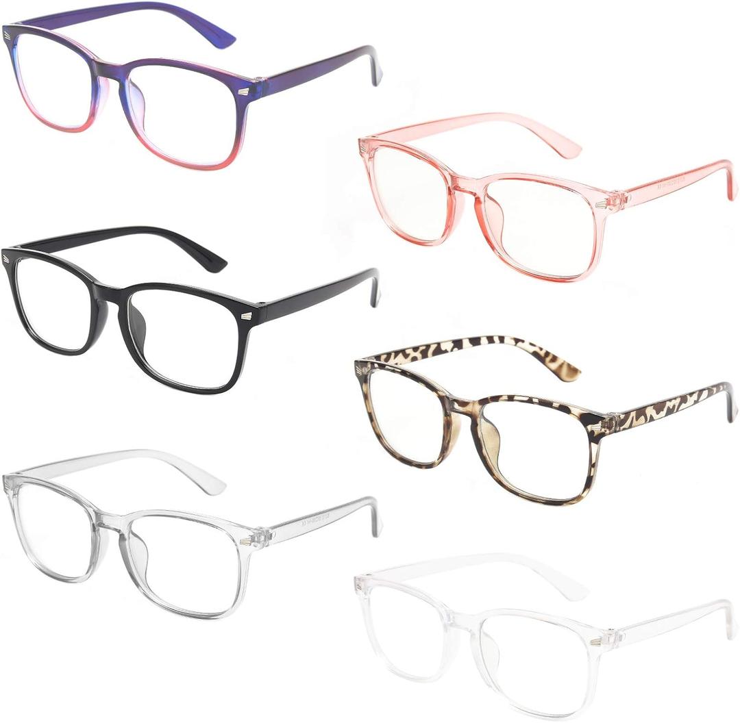 MIGSIR Blue Light Blocking Glasses for Computer Gaming, Fashion Fake Anti Eye Strain Eyeglasses for Women Men (Multi Color)