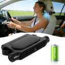 Car Fan with 4000mAh Battery, Portable Car Air Conditioner for Front or Back Seat Cooling, Easy Install Car Seat Fan for Kids, USB Car Fans That Blow Cold Air Car Essentials for Summer Road Trips