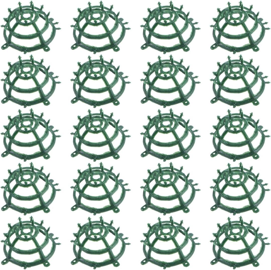 Cabilock Wedding Grass Half Ball Shelf Decorative Flower Arrangement Holder Props 2 Inch Floral Cage for Artificial Flowers Centerpiece Stand for Home Office Party Decor