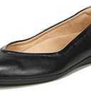 Naturalizer Womens Vivienne Comfortable Slip on Ballet Flats Size 8 Black Leather