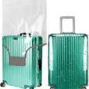 24 Inch Full Clear PVC Luggage Cover, 0.4mm Thick Heavy-Duty Waterproof, Dustproof, Anti-Scratch Suitcase Cover, Luggage Covers for Suitcase TSA Approved, Fits 23"-25" Wheeled Luggage