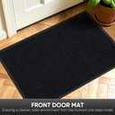 Commercial Floor Mat 72"x48" Indoor Outdoor Front Door Mat, Non-Slip Rubber Backing Waterproof Dirt Trapper Rug for High Traffic Outside Entrance, Business, Easy Clean, Low Profile Industrial Mat