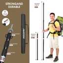 Adjustable Tarp Poles, Tent Poles for Camping, Set of 2, 7'6" Telescoping Poles for Tarp, Shelter, Canopy, Tent, Awning, Hiking, Hammock Rain Fly