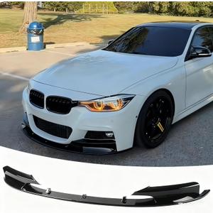 Front Bumper Lip Splitter Spoiler Fit for BMW F30 F31 (Only M Sport) 3 Series 2012-2018 328i/ 330i/ 335i/ 340i/ 330e Gloss Black Accessories Air Chin Body Kit