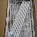 Ulif E1 Heavy Duty Closet Garment Rack, 6 Tiers Adjustable Metal Freestanding Expandable Clothing Storage with 4 Hanger Rods, Easy to Assemble Wardrobe, 71.4" H x (70" - 88.2") L x 14" D, White