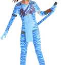 LEMONBABY Superhero Kids Boys Girls Halloween Birthday Party Cosplay Bodysuit Costumes (8-9y, Neytiri)