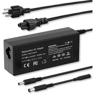 65W Laptop Charger Compatible with Dell Inspiron 13 14 15 16 17 3000 5000 7000 Series 2-in-1 Series 3558 3181 5100 5535 5559 5567 XPS 9350 9360 la65ns2-01 Laptop Power 4.5 * 3.0&7.4 * 5.0 Connector